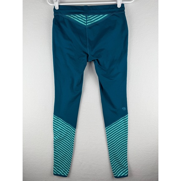 Mountain Hardwear Pants - Mountain Hardwear Butterlicious Stripe Tights Womens Small Blue Athleisure